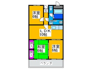 ヴィラ富貴１の物件間取画像